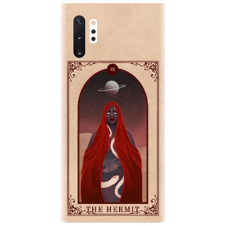 Husa din silicon compatibila cu Samsung Galaxy Note 10 Pro / Plus - model Tarot The Hermit