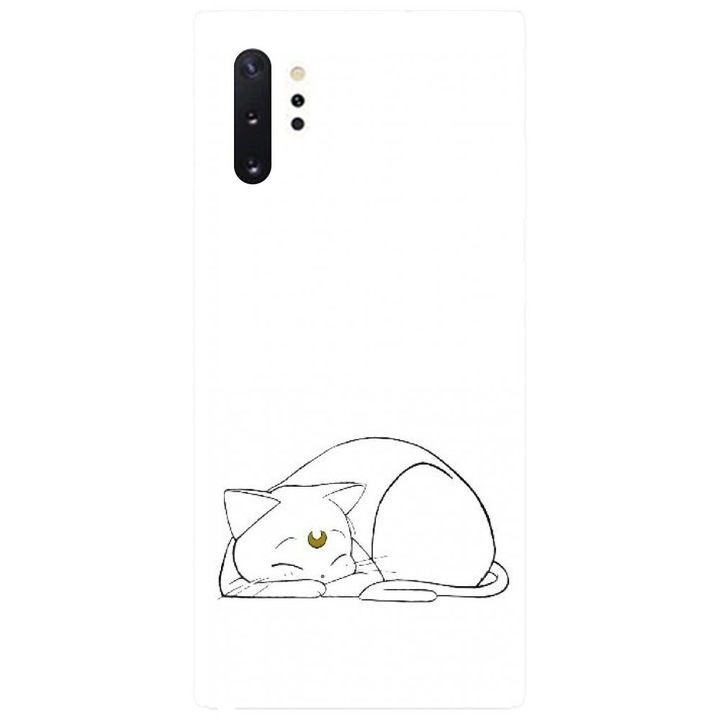 Husa din silicon compatibila cu Samsung Galaxy Note 10 Pro / Plus - model Sailor Moon Neko