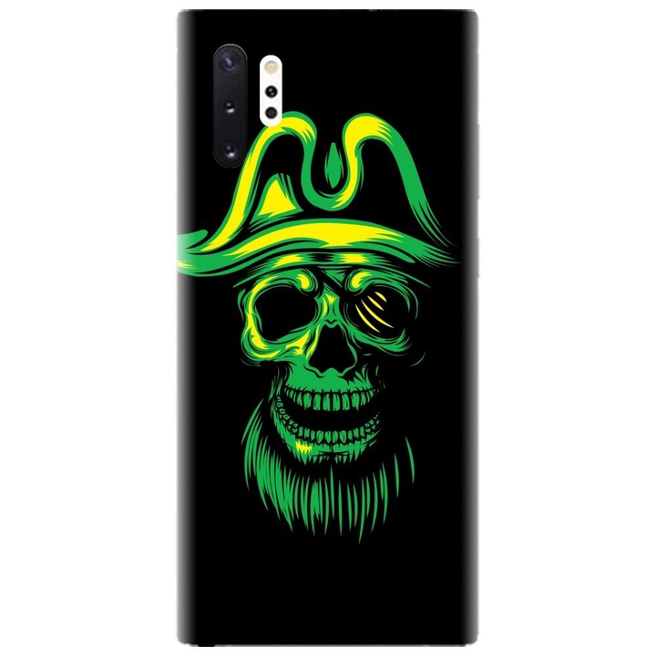 Husa din silicon compatibila cu Samsung Galaxy Note 10 Pro / Plus - model Pirate Skull