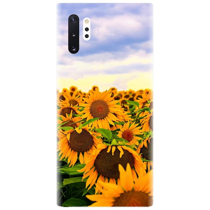 Husa din silicon compatibila cu Samsung Galaxy Note 10 Pro / Plus - model Sunflowers
