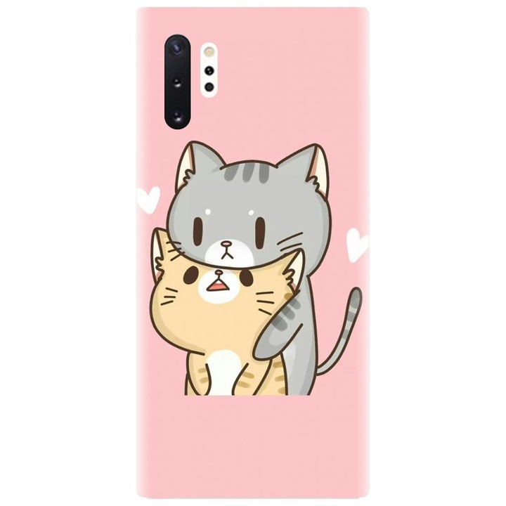 Husa din silicon compatibila cu Samsung Galaxy Note 10 Pro / Plus - model Kitty Love