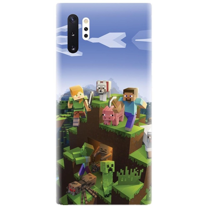 Husa din silicon compatibila cu Samsung Galaxy Note 10 Pro / Plus - model MInecfraft 2