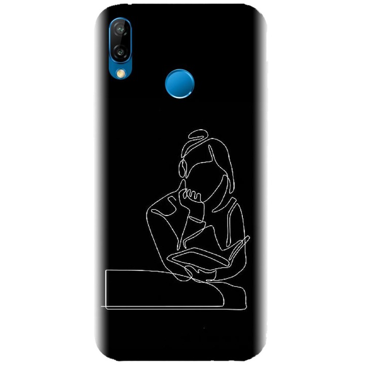 Huawei P20 Lite / P20 Lite 2018 telefonnal kompatibilis szilikon tok - Line Art A Smart One modell