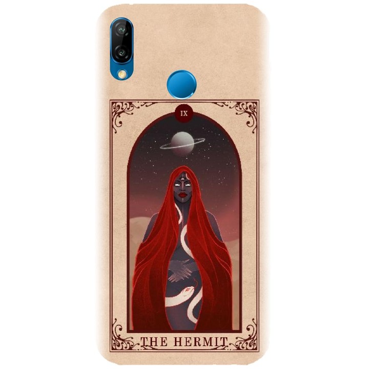 Силиконов кейс съвместим с Huawei P20 Lite / P20 Lite 2018 - Tarot The Hermit модел