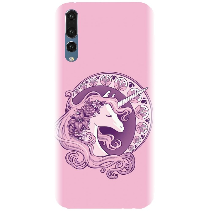 Szilikon tok kompatibilis a Huawei P20 Pro / P20 Plus - Purple Unicorn modellel