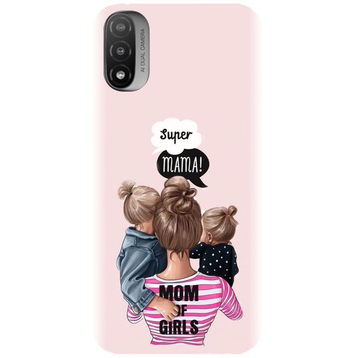 Силиконов капак, съвместим с Motorola Moto E20 / E30 / E40 / E20S - модел майка на момичета