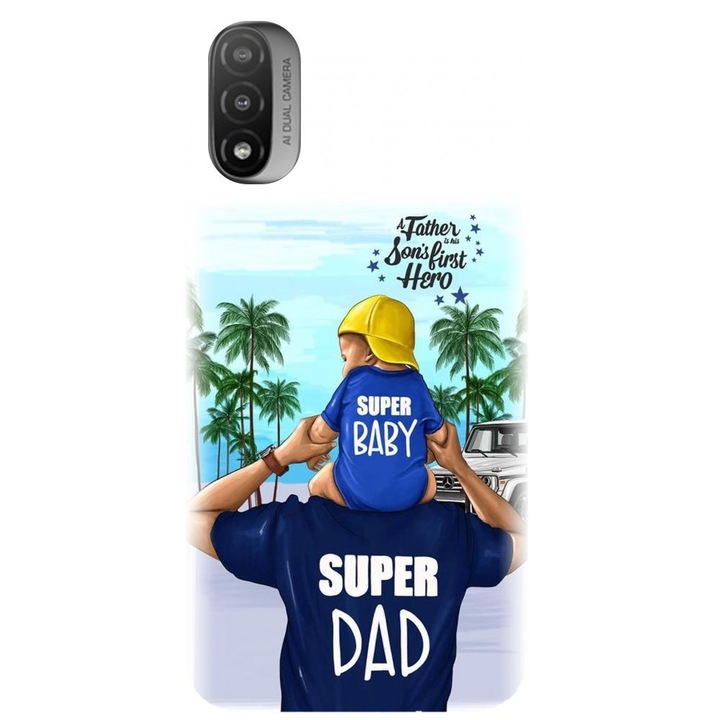 Szilikon tok kompatibilis a Motorola Moto E20 / E30 / E40 / E20S modellel - Super dad modell