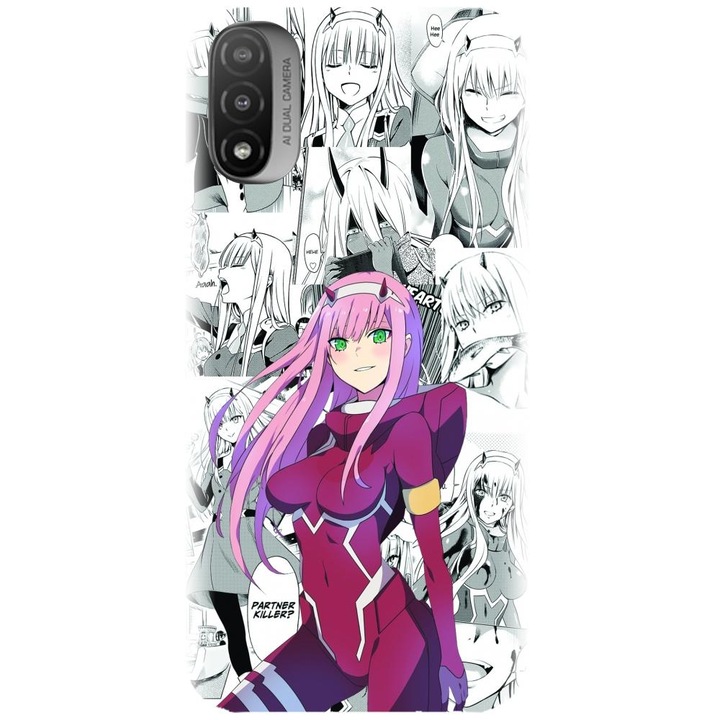 Szilikon tok kompatibilis a Motorola Moto E20 / E30 / E40 / E20S - Anime Zero Two modellel