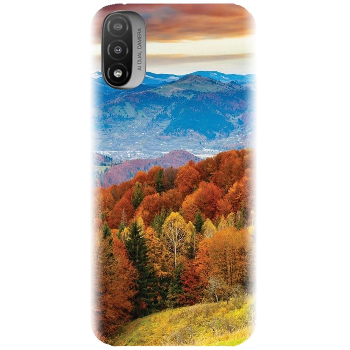 Szilikon tok kompatibilis a Motorola Moto E20 / E30 / E40 / E20S modellel - Autumn Mountain Fall Ru