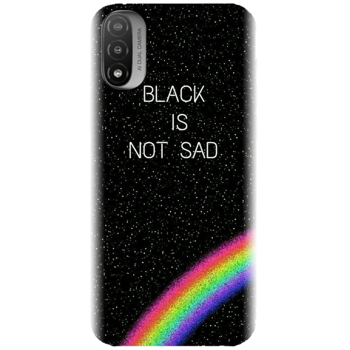 Szilikon tok kompatibilis a Motorola Moto E20 / E30 / E40 / E20S modellel - Black Is Not Sad modell