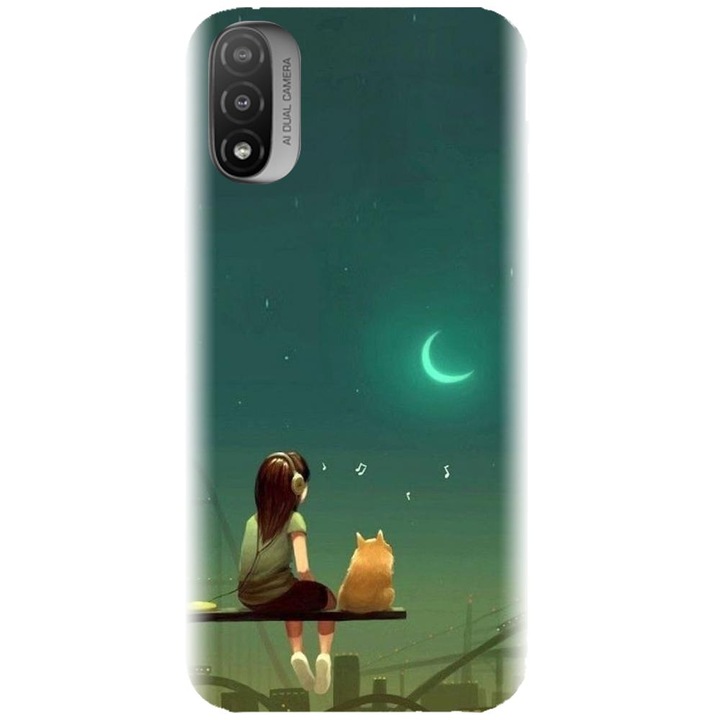 Szilikon tok, kompatibilis a Motorola Moto E20 / E30 / E40 / E20S modellel - Cat and Girl