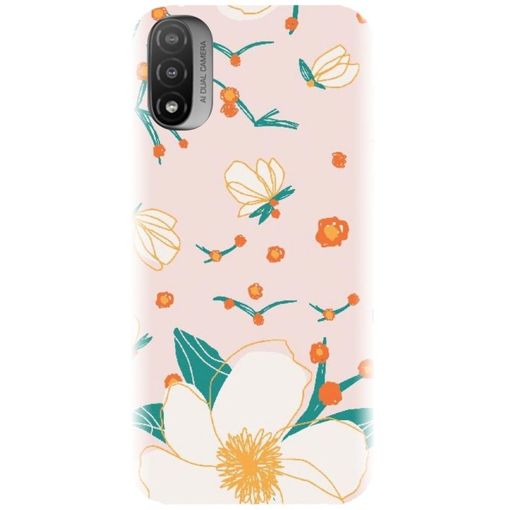 Силиконов кейс съвместим с Motorola Moto E20 / E30 / E40 / E20S - модел Floral