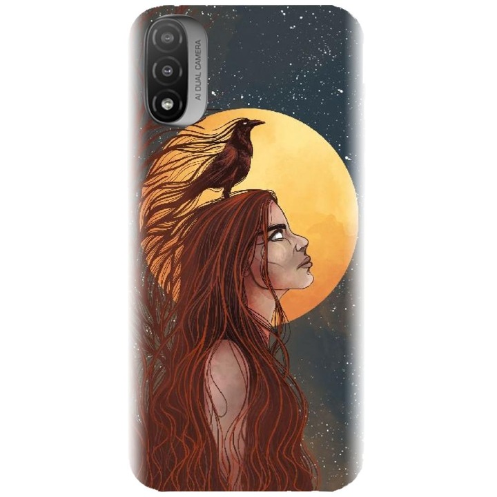 Motorola Moto E20 / E30 / E40 / E20S kompatibilis szilikon borítás - Fantasy Wolf Woman modell
