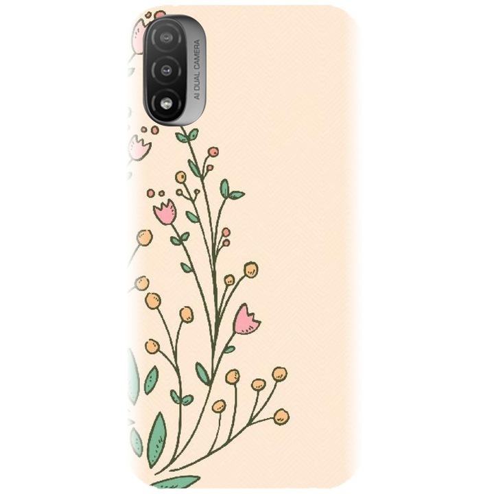 Szilikon tok, Motorola Moto E20 / E30 / E40 / E20S kompatibilis - Small Flowers modellel