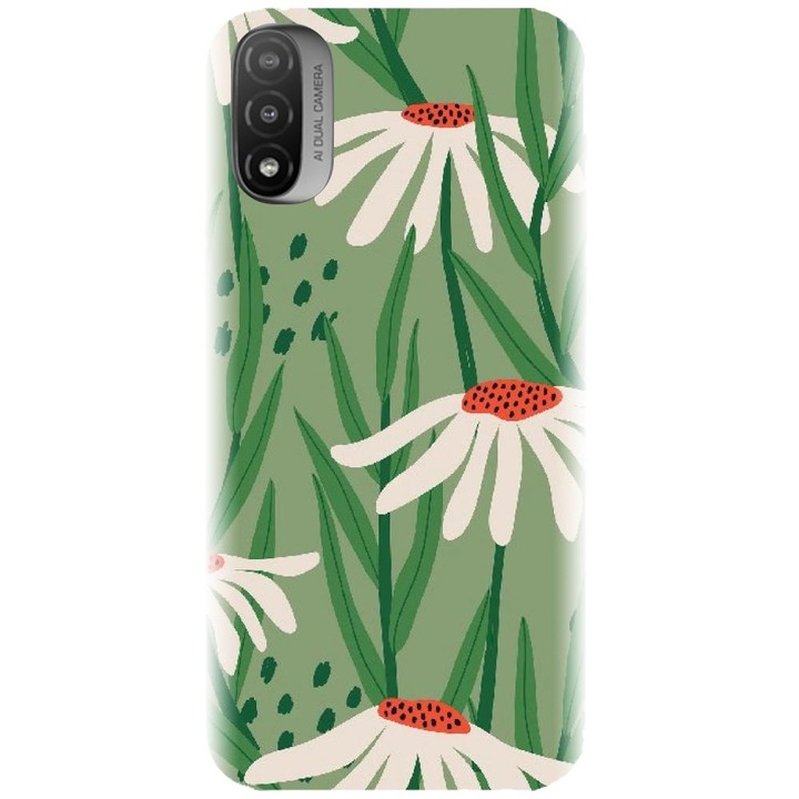 Szilikon borítás kompatibilis a Motorola Moto E20 / E30 / E40 / E20S modellel - virágos illusztráció