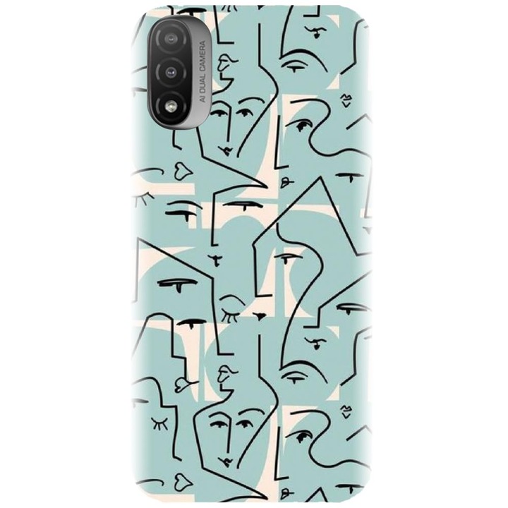 Szilikon tok kompatibilis a Motorola Moto E20 / E30 / E40 / E20S - Line Art Pattern modellel