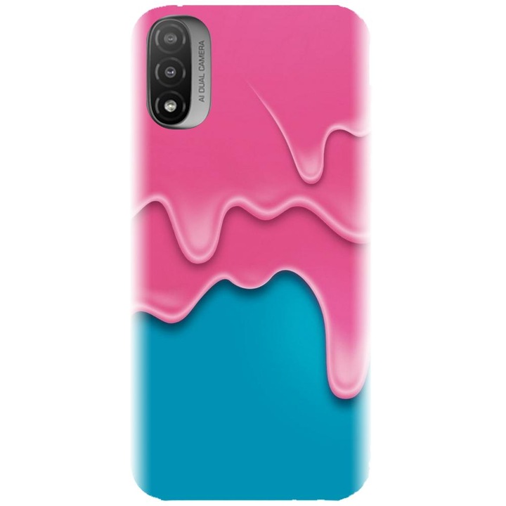 Szilikon tok kompatibilis a Motorola Moto E20 / E30 / E40 / E20S - Pink Liquid Dripping modellel