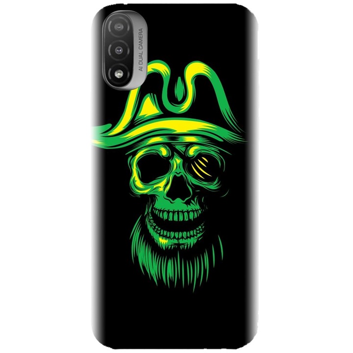 Силиконов кейс съвместим с Motorola Moto E20 / E30 / E40 / E20S - модел пиратски череп
