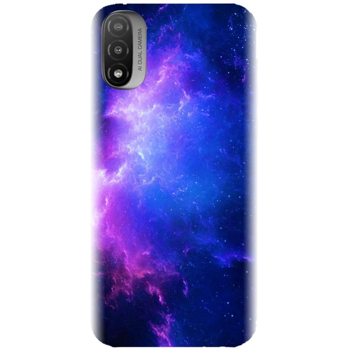 Силиконов кейс съвместим с Motorola Moto E20 / E30 / E40 / E20S - модел Purple Space Nebula
