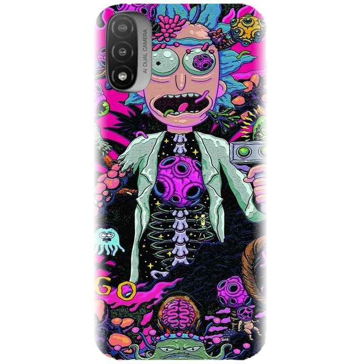Szilikon burkolat kompatibilis a Motorola Moto E20 / E30 / E40 / E20S - Rick And Morty modellel
