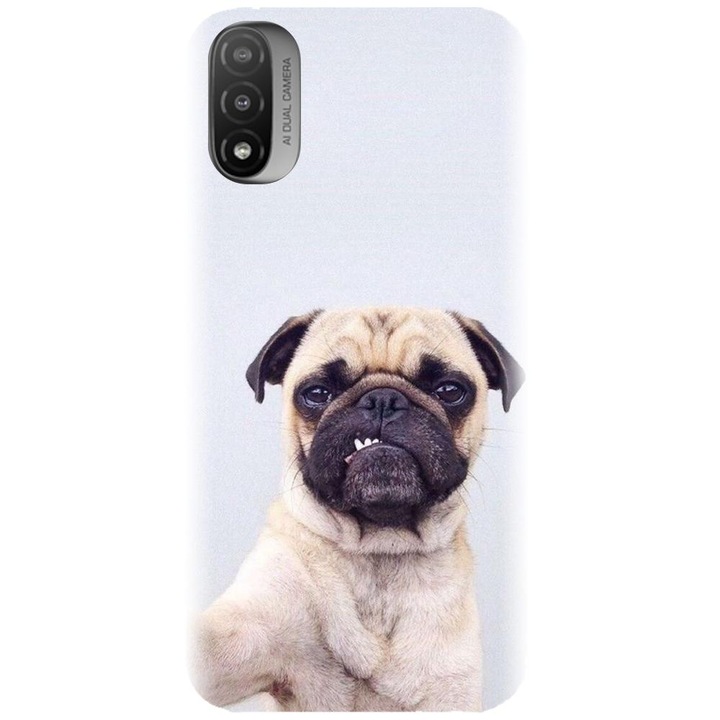 Szilikon tok kompatibilis a Motorola Moto E20 / E30 / E40 / E20S modellel - Simple Pug Selfie modell