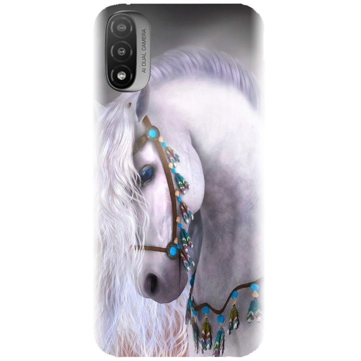 Szilikon tok kompatibilis a Motorola Moto E20 / E30 / E40 / E20S - White Horse modellel