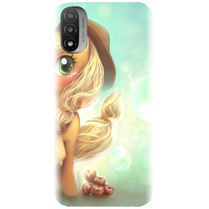 Szilikon tok kompatibilis a Motorola Moto E20 / E30 / E40 / E20S-vel - Aranyos póni AppleJack modell