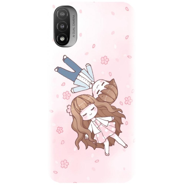 Szilikon tok kompatibilis a Motorola Moto E20 / E30 / E40 / E20S - Cute Couple modellel