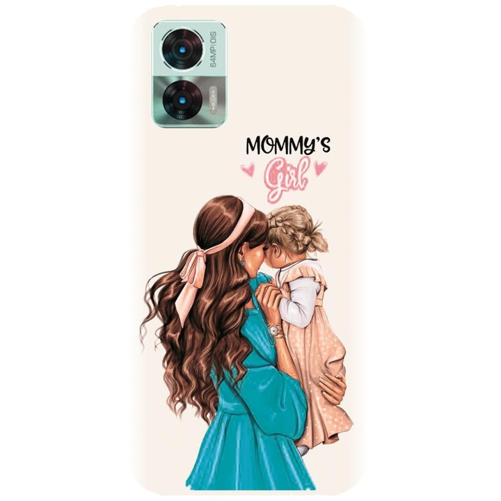 Силиконов кейс съвместим с Motorola Moto Edge 30 Neo / Edge 30 Lite - Супер модел майка и дете