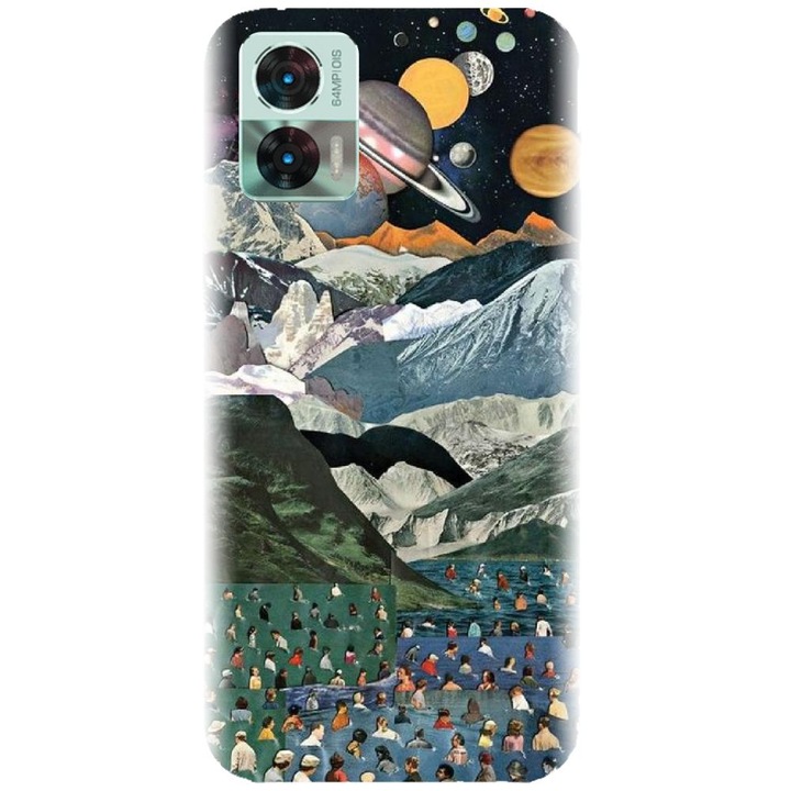 Силиконов кейс съвместим с Motorola Moto Edge 30 Neo / Edge 30 Lite - Колажен модел