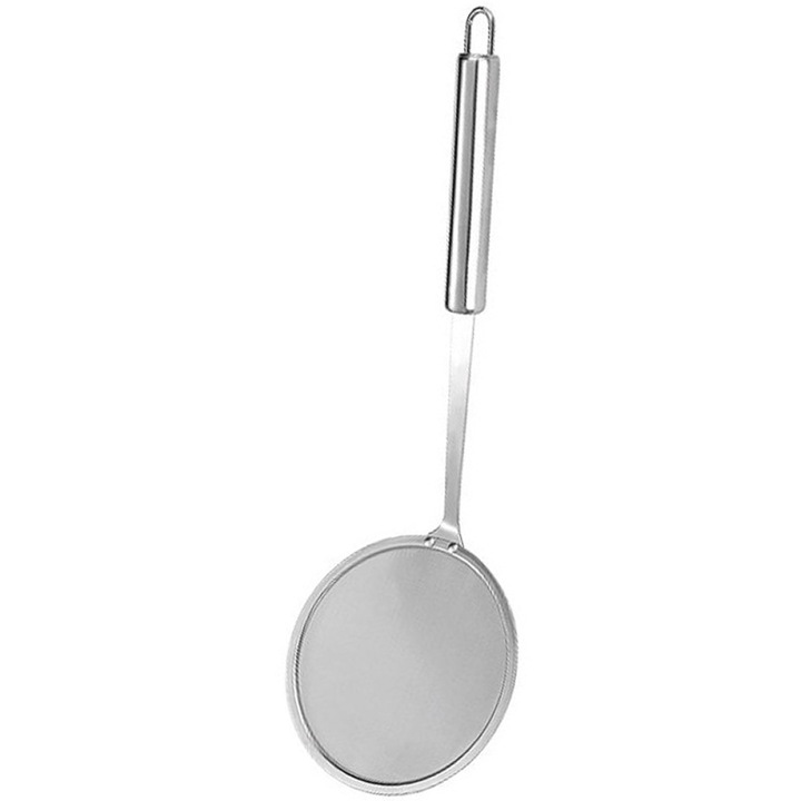 Polonic separator de grasime din otel inoxidabil, argintiu, 32.8x9.5cm