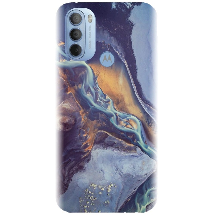 Силиконов кейс съвместим с Motorola Moto G31 / G41 - модел Abstract 101