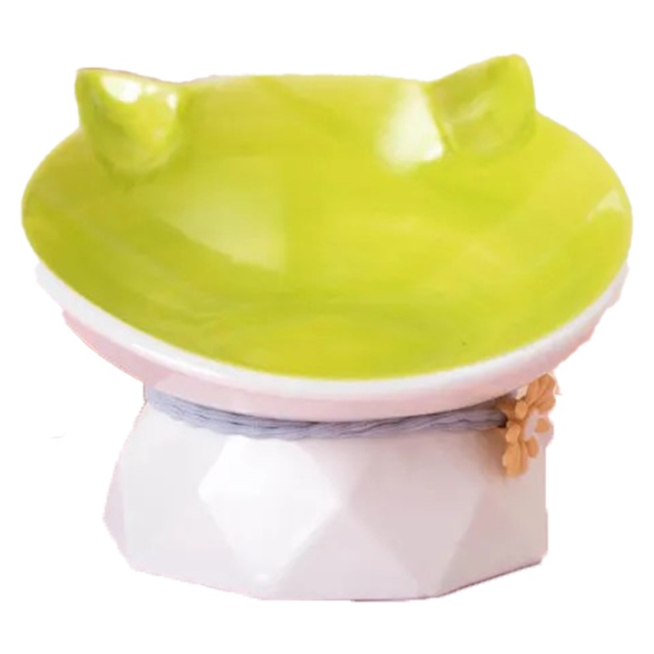 Tál macskáknak, ferde, csúszásmentes, 15cm, magassága 9cm