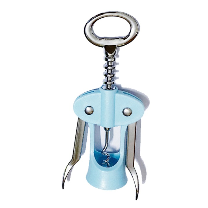 Tirbuson compact, multifunctional, albastru, 16cm