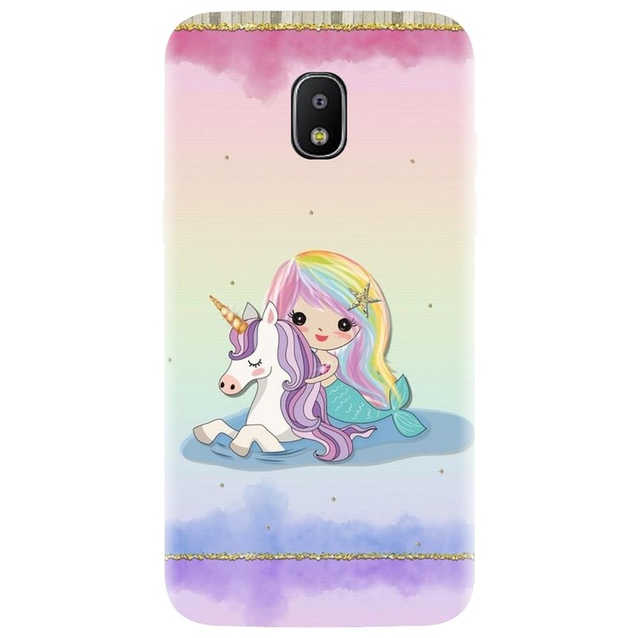 Силиконов калъф за Samsung Galaxy J5 2017 / J530 - модел Русалка и еднорог