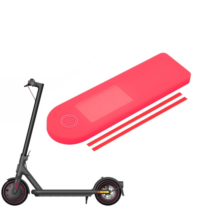 Husa Siliconica pentru Display la Trotineta Electrica Xiaomi 4 PRO | Culoare ROSU | Protectie impotriva Apei, Prafului si Zgarieturilor