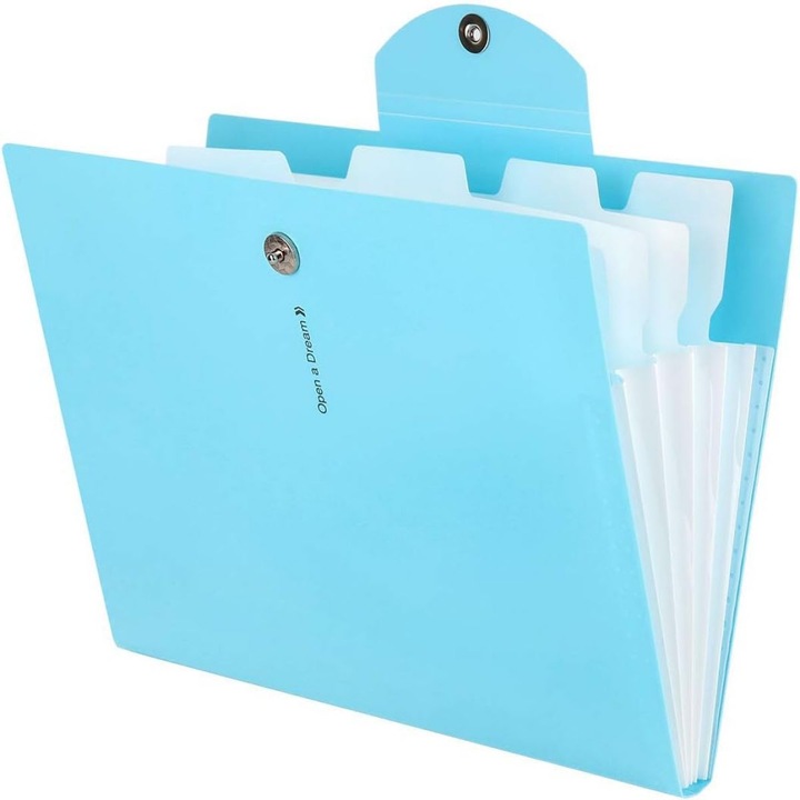 Set organizator documente A4, 32.3x23.6 cm, Albastru
