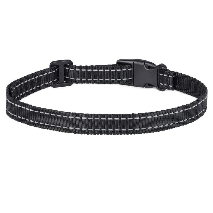 Zgarda pentru caini de talie mare, reflectorizanta, ajustabila, negru