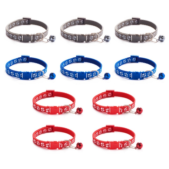 Set 10 zgarzi, ajustabile, multicolor, 19-32cm