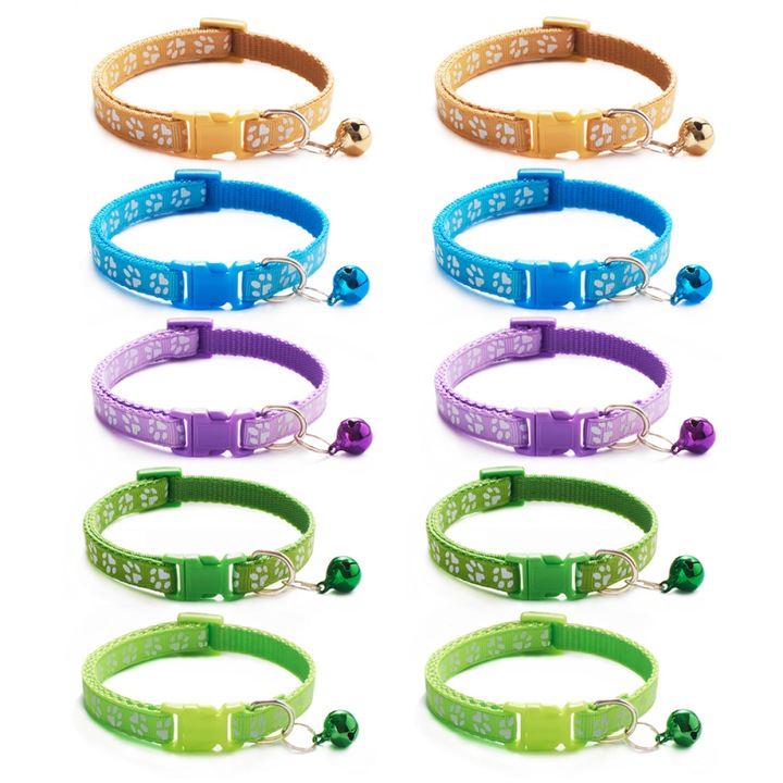 Set 10 zgarzi, ajustabile, multicolor, 19-32cm