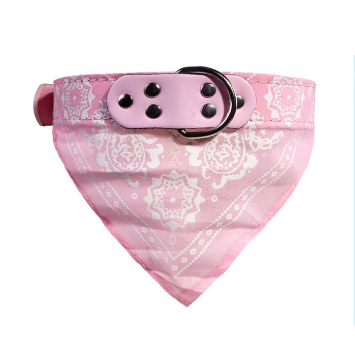Bandana pentru caini, baveta triunghiulara pentru animale de companie, zgarda reglabila