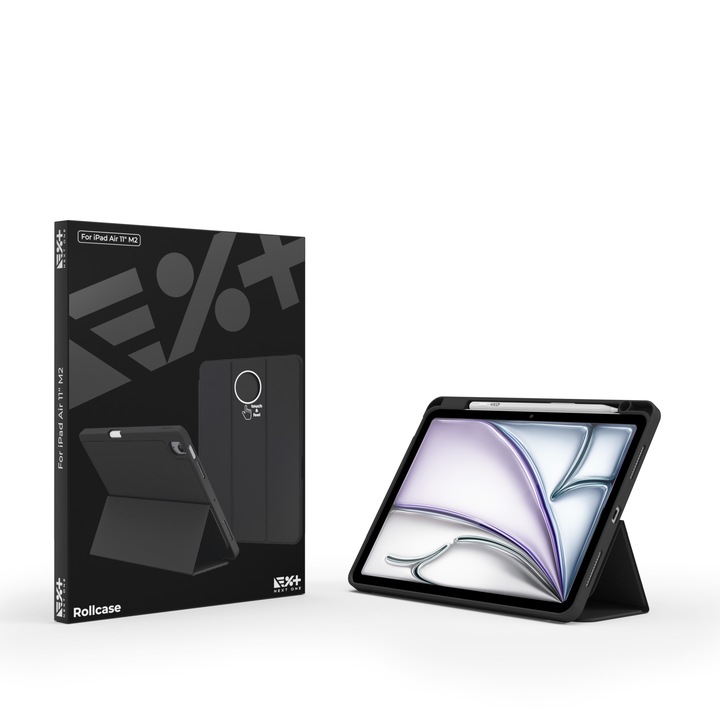 NEXT ONE Защитен калъф Rollcase за iPad Air 11 инча M2 2024 | черен
