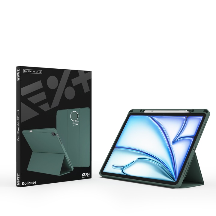 NEXT ONE Rollcase защитно покритие за iPad Air 13 инча M2 2024 | зелено