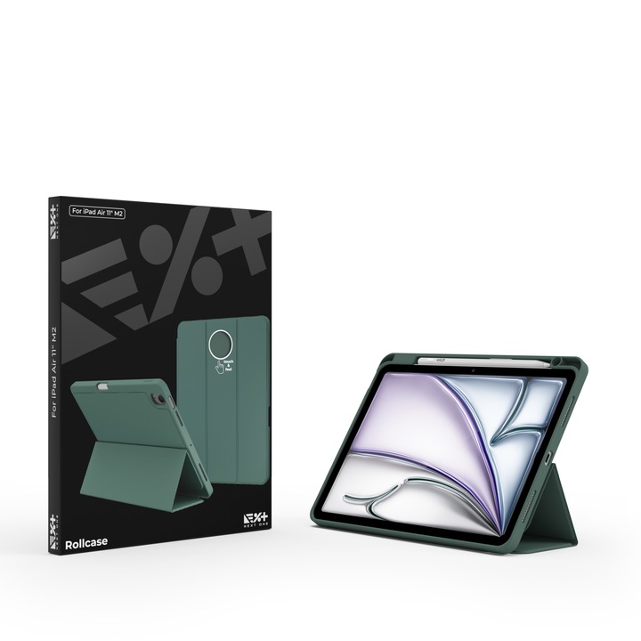 NEXT ONE Защитен калъф Rollcase за iPad Air 11 инча M2 2024, зелен