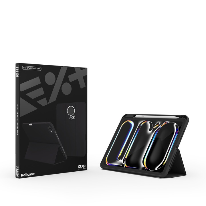 Защитно покритие NEXT ONE Rollcase за iPad Pro 11 инча M4 2024, Черен