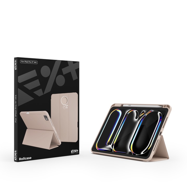 Защитен калъф NEXT ONE Rollcase за iPad Pro 11 инча M4 2024, Розов