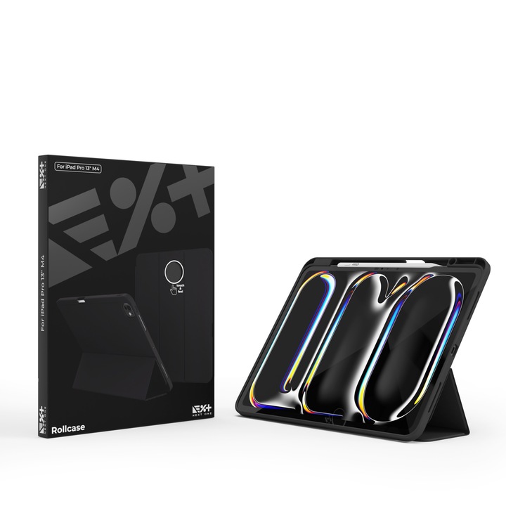NEXT ONE Защитен калъф Rollcase за iPad Pro 13 инча M4 2024, черен