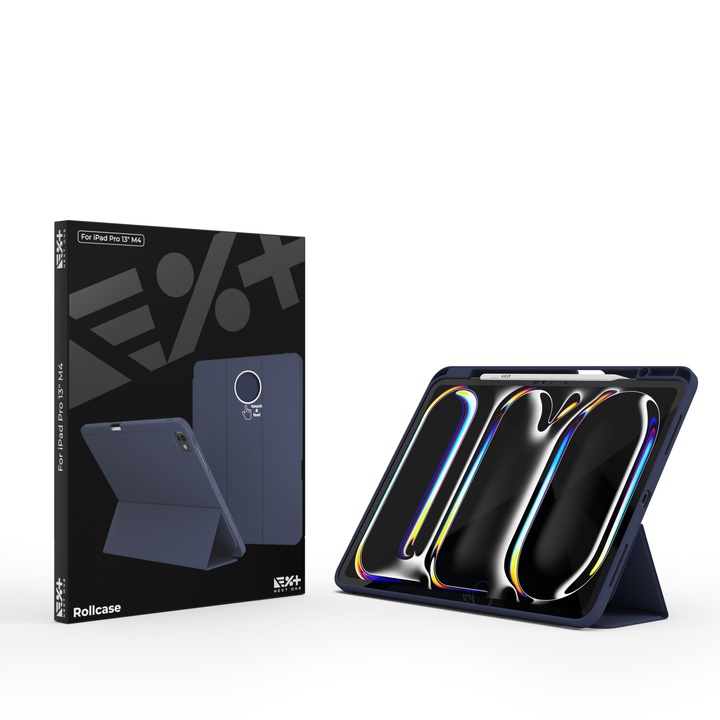 Защитно фолио NEXT ONE Rollcase за iPad Pro 13 инча M4 2024, Син