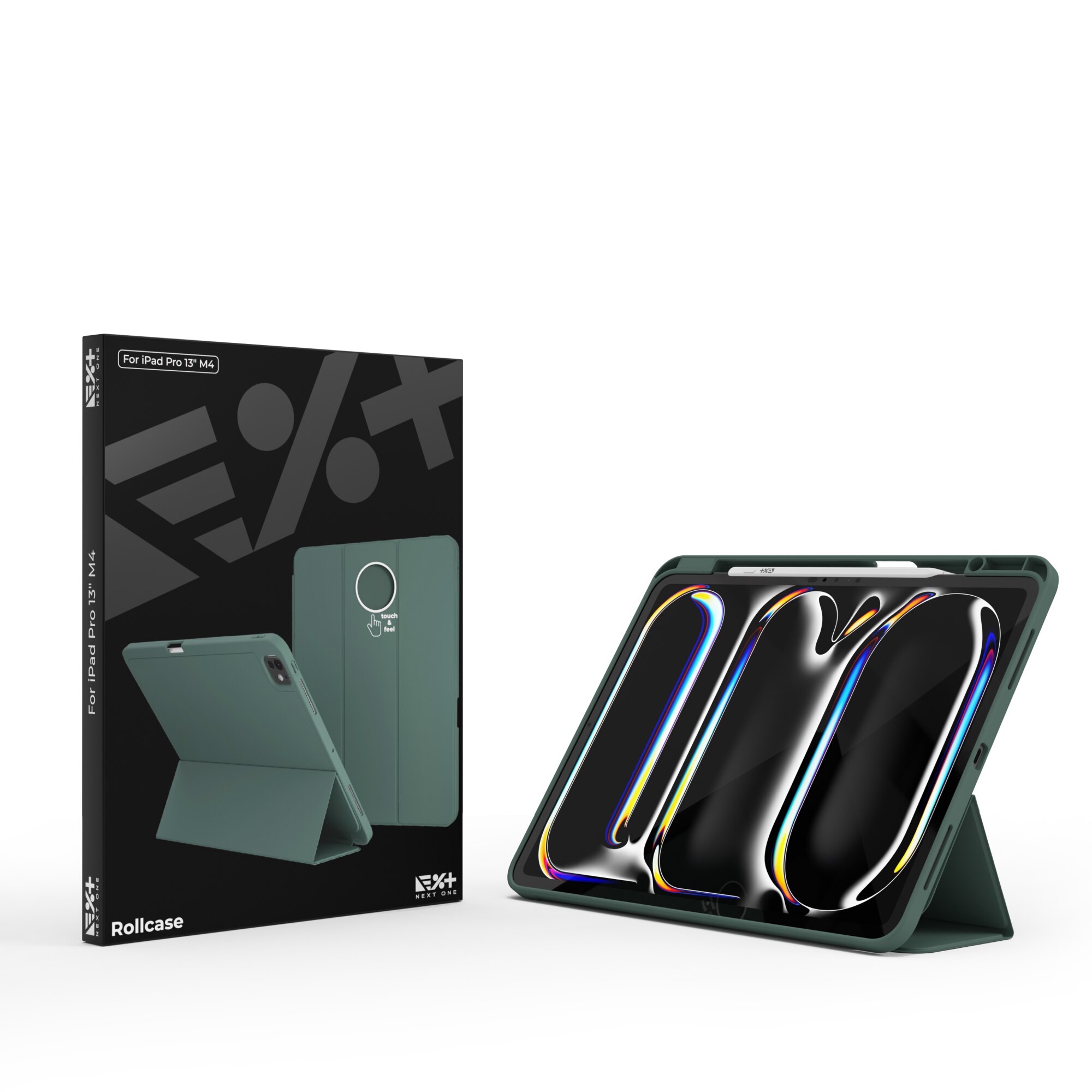 Husa de protectie NEXT ONE Rollcase pentru iPad Pro 13 inch M4 2024 | Verde