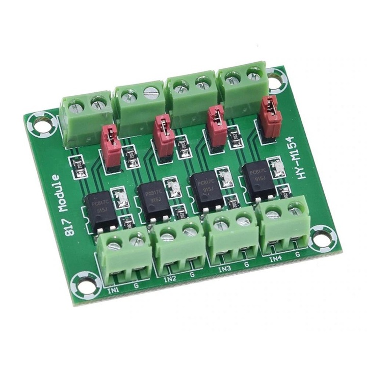 Modul convertor 4 canale cu optocuploare, 3.6-30V, PC817